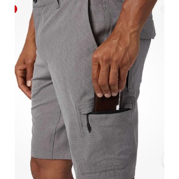 O'Neill Crossover Hybrid Shorts Cargo Pockets Stretch Hyperdry Dark Khaki 38 - Picture 14 of 15